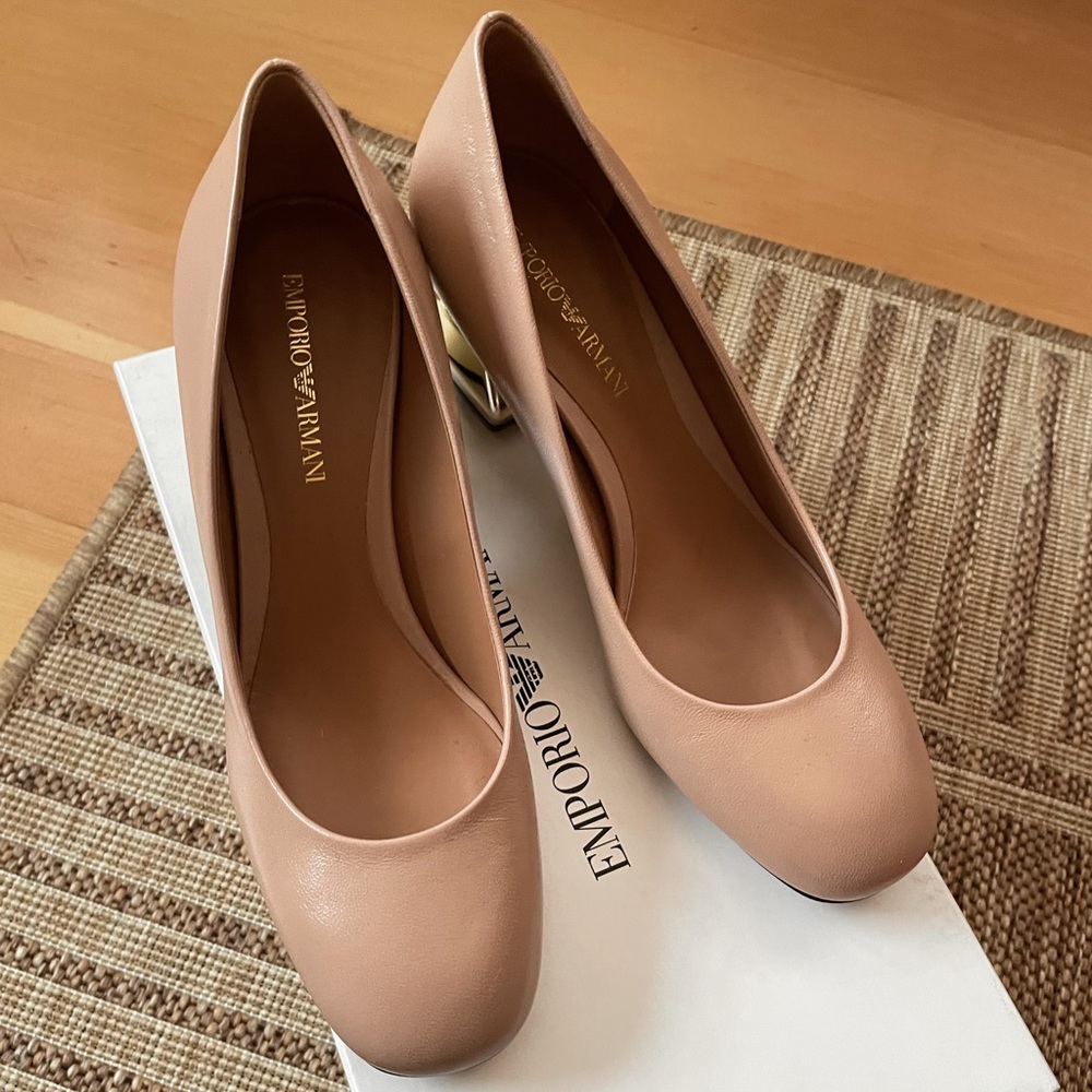 Armani block heels 6.5 [NEW]